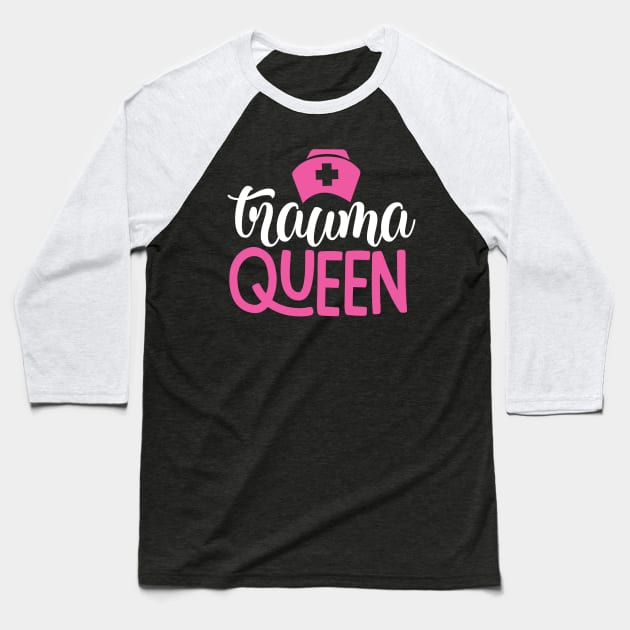 Coronavirus Pandemic Trauma Queen Baseball T-Shirt by DANPUBLIC